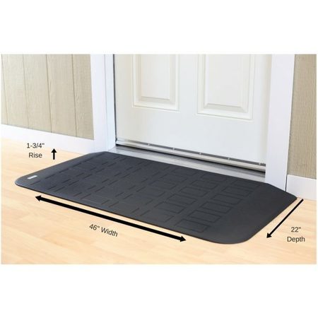 HANDI RAMP ADA Compliant Rubber Threshold Ramp: 1-3/4" Rise x 45-3/4" Wide x 22" Depth MRAEZ1510